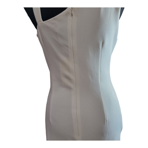 Ella Off white Sleeveless ruffle detail medium midi dress (NWT) - Picture 2 of 11